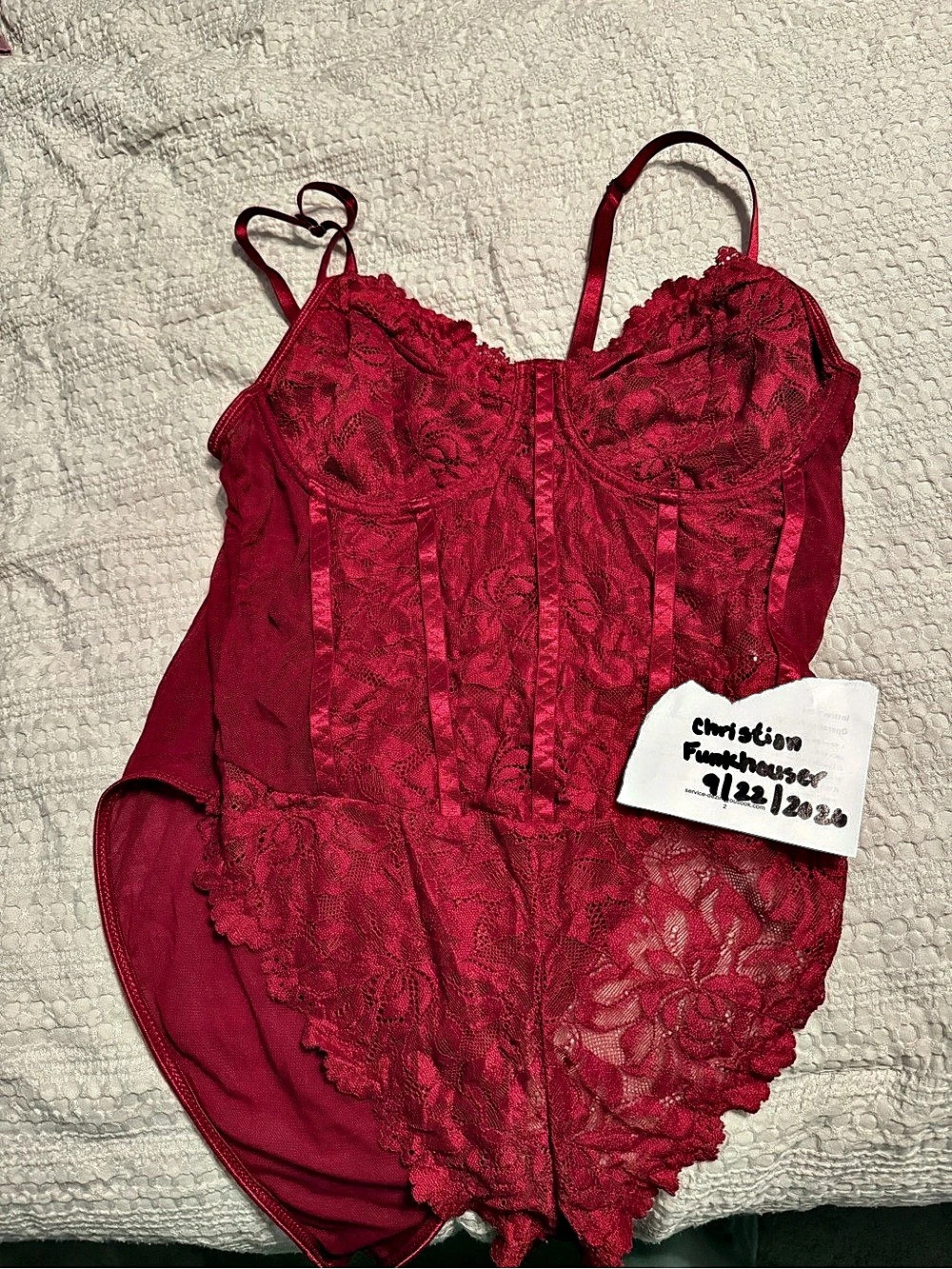 Red Lace Bodysuit
